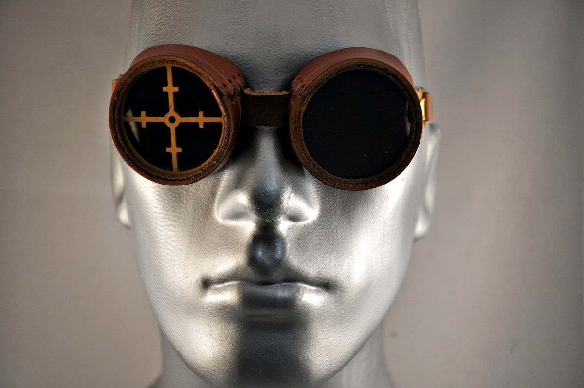 Bullseye Steampunk Goggles – Detroit Leather Company