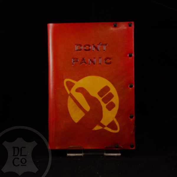 Don't Panic / Hitchhiker's Guide Leather Covered Book