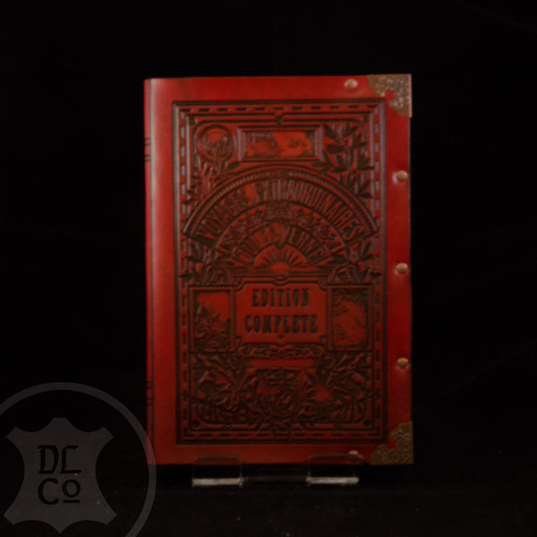 Jules Verne Leather Bound Adventures Book