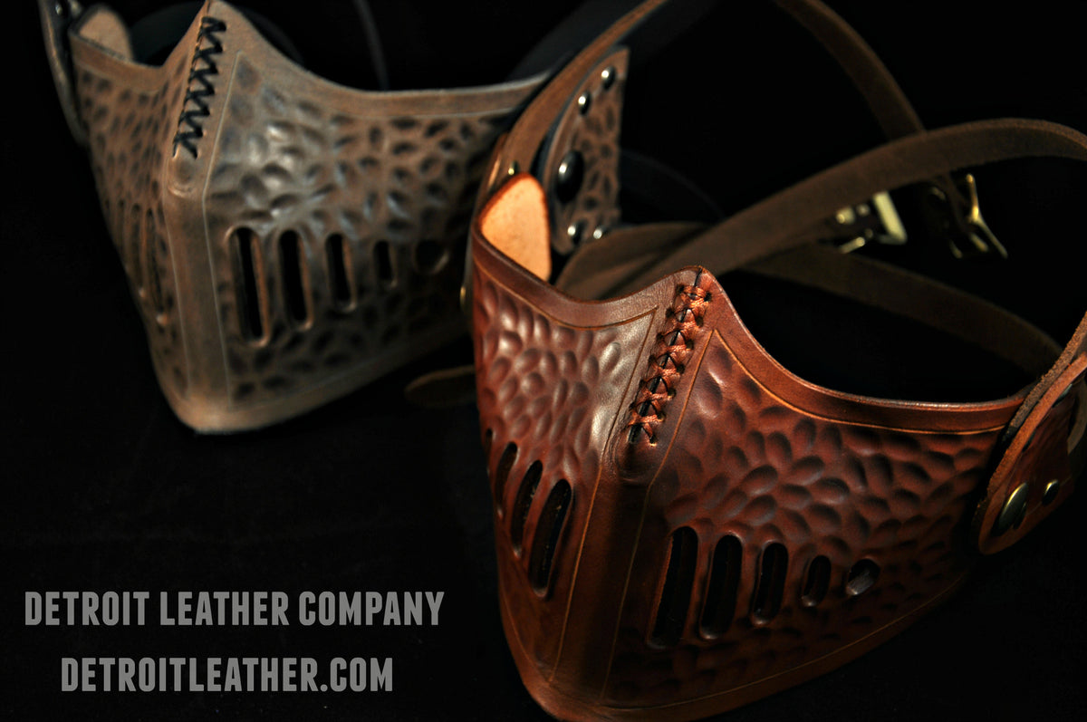 Handmade Leather Face Shield Mask 