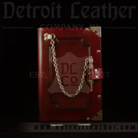 Red Antiqued Pin Lock Book