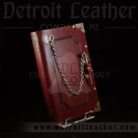 Red Antiqued Pin Lock Book