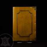 Yellow - Antiqued Leather Covered Book