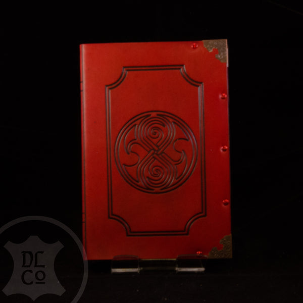 Gallifreyan Red Leather Covered Book